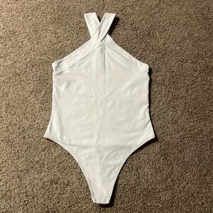 Aritzia Crossover White bodysuit